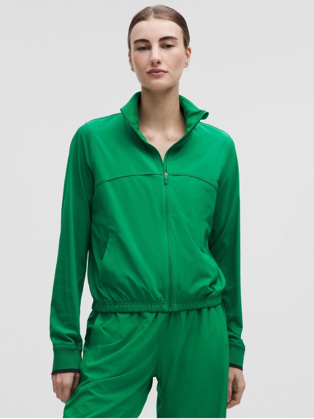 EUC Lululemon Court Rival Tennis Track Jacket. Color Raceway Green. Size 2